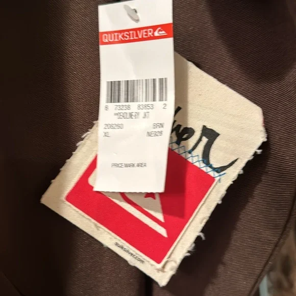 BNWT QUICKSILVER BROWN ZIP UP - Picture 5 of 9
